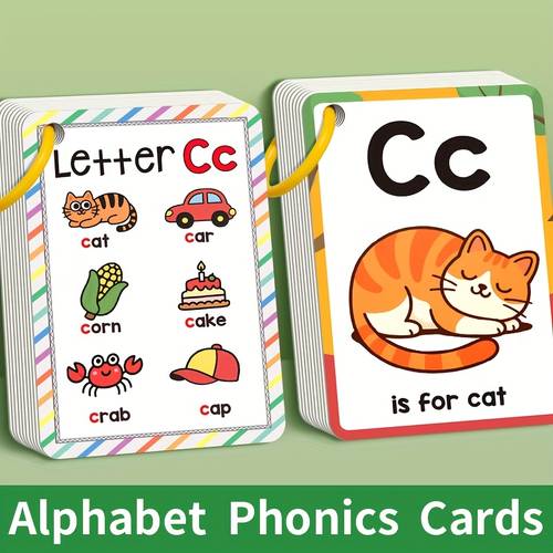 26pcs letters 26 alphabet flash cards for children phonics flash cards english 26 alphabet phonetic pocket cards learning english single character cards educational toys easter christmas gift