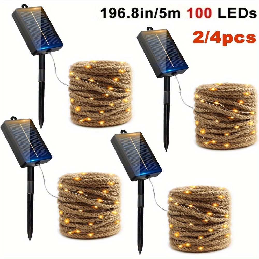 2/4 Stück Outdoor LED Solar Lichterkette