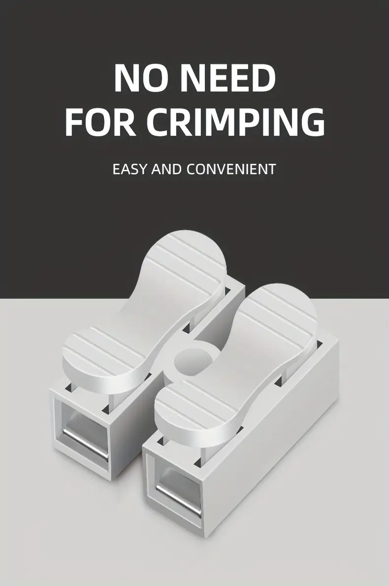 ch 2 quick connect wire terminals durable steel spring connectors for easy cable clamping supports 110v 240v details 4