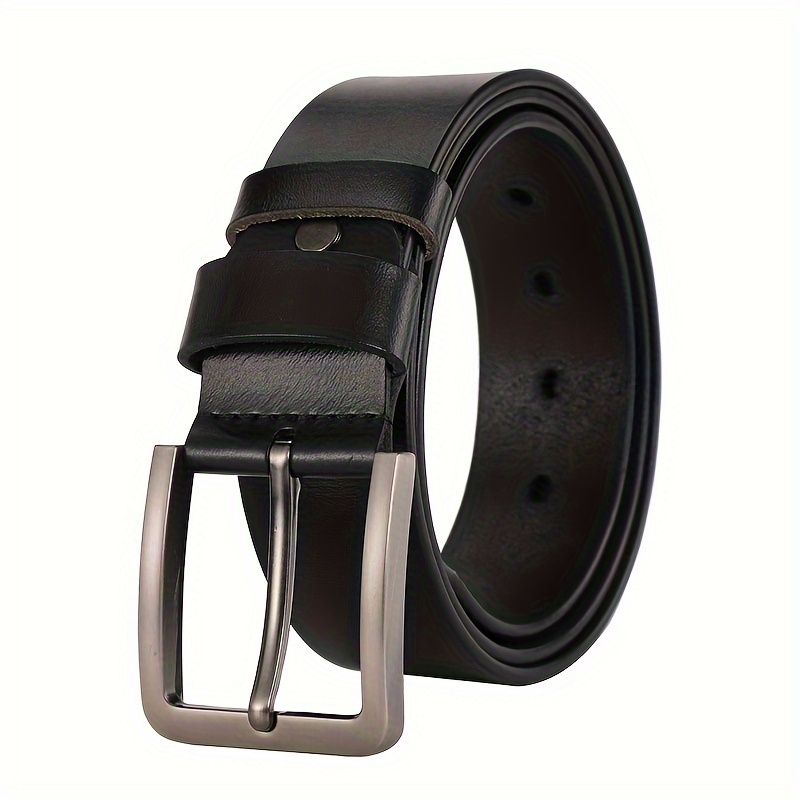 

Unisex Genuine Leather Belt - Versatile For Casual To Formal Wear, Business-ready Pin Buckle Design Belt Buckles For Women Designer Belt