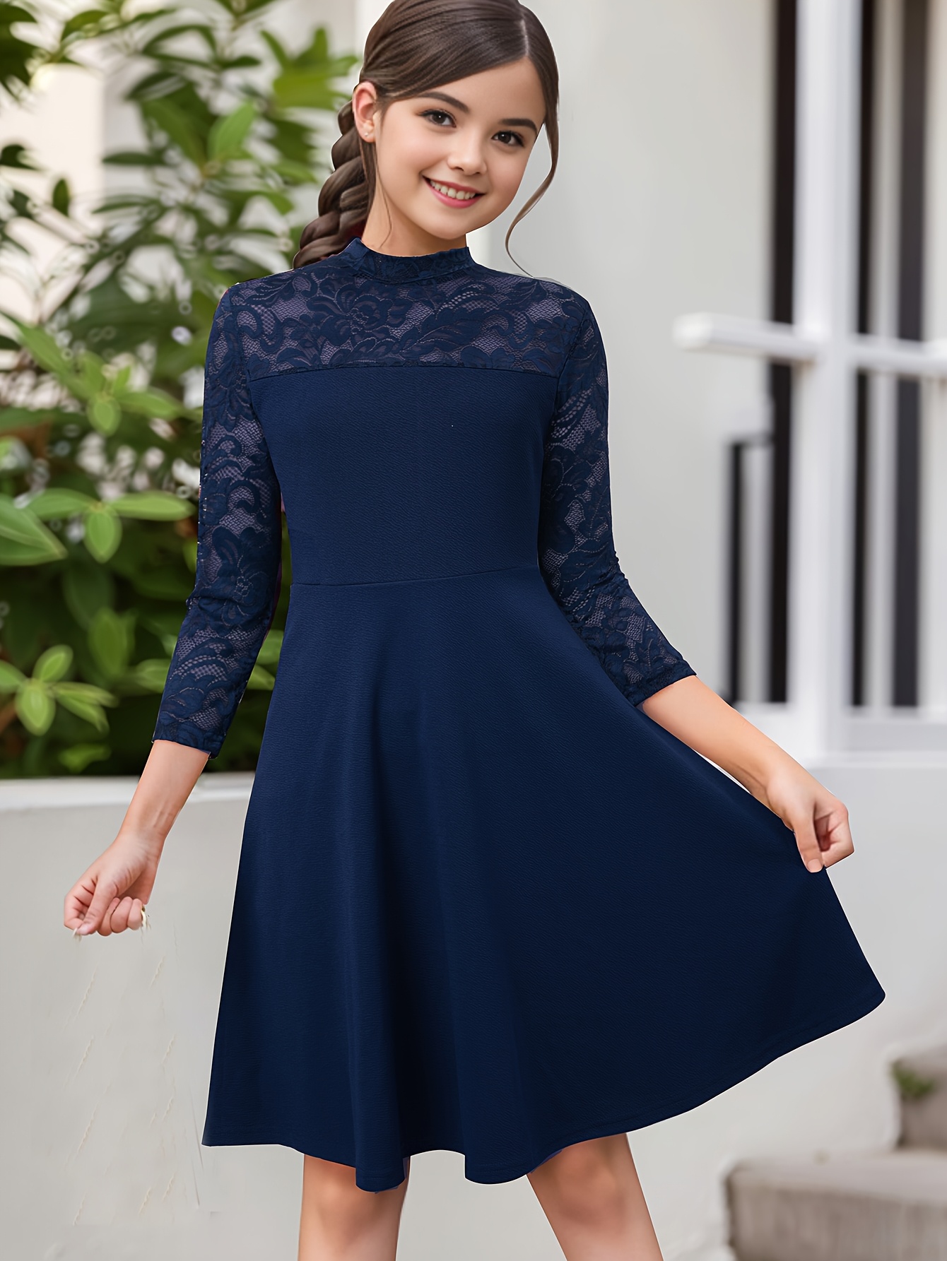 black lace dress with gloves Lace Maxi Dress with Gloves – Marssiana main image 0