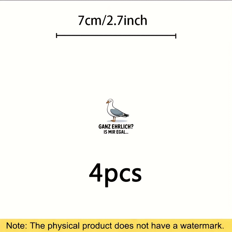 "? I Couldn't , Seagull" - A Funny Vinyl Sticker Tough And Weatherproof, Suitable For Cars, Laptops, And Other Surfaces - Featuring A North Design With German , Perfect For Car Or Motorcycle Use