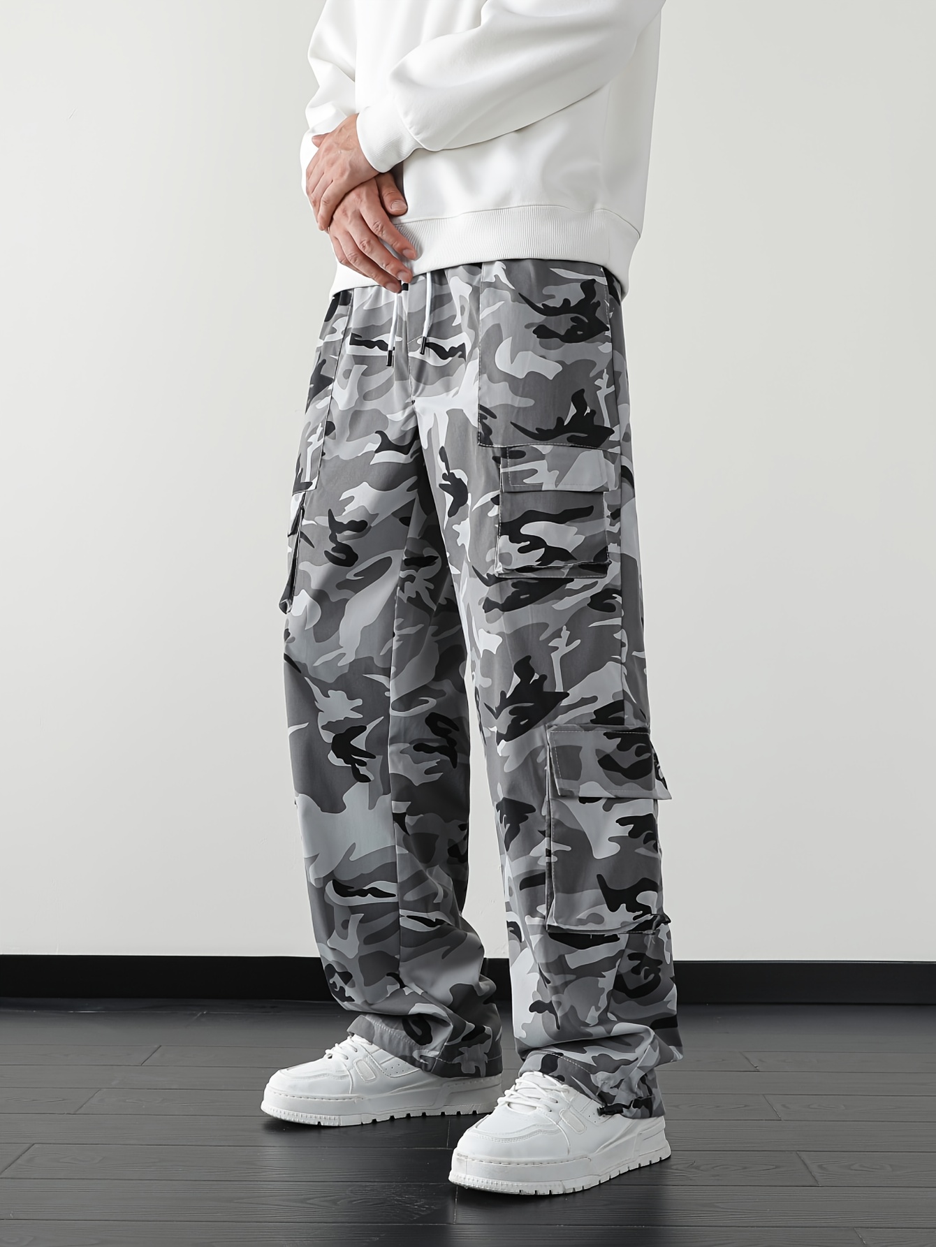 obm mens american streetwear camo pants loose fit multi - Temu