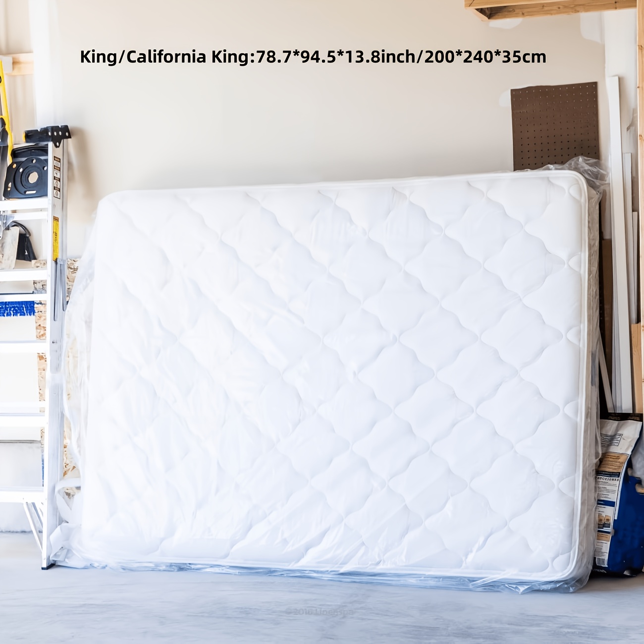 TEMU Sac de rangement pour matelas épais, résistant aux déchirures et aux perforations, protection durable et robuste, grand sac en plastique adapté