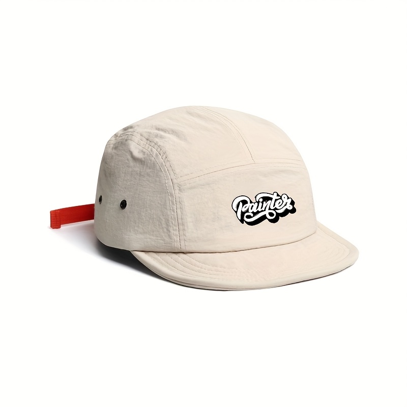 TEMU Unisex 5-panel Adjustable Baseball , Quick-dry Lightweight Camping Hat, Breathable Visor, Suitable For Outdoor Activities, Hiking, Travel