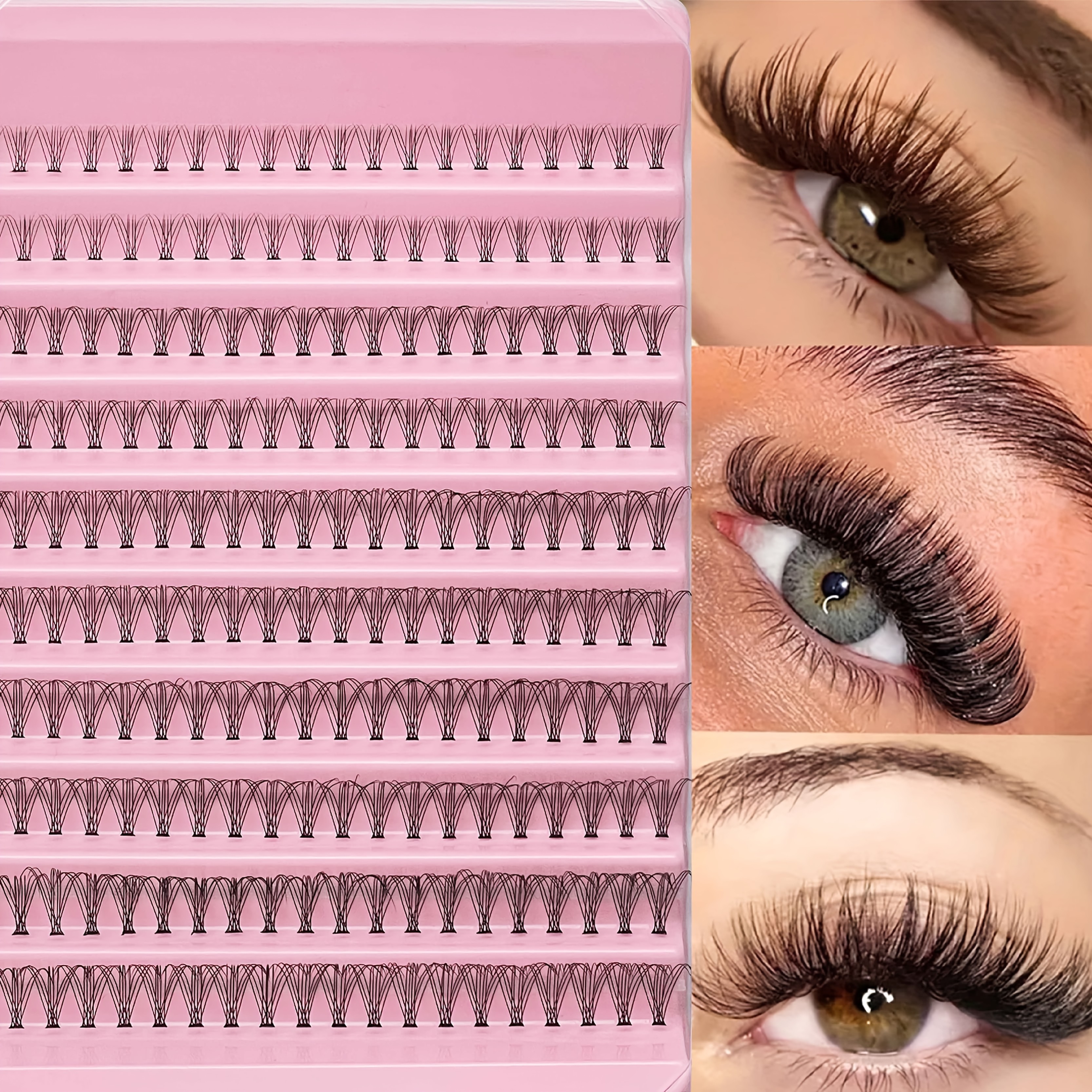 200pcs Anime Cartoon Style Cluster Lashes D 8-16mm 3d Effect Fluffy Wispy Individual Lashes For Cosplay & Cute Makeup Looks