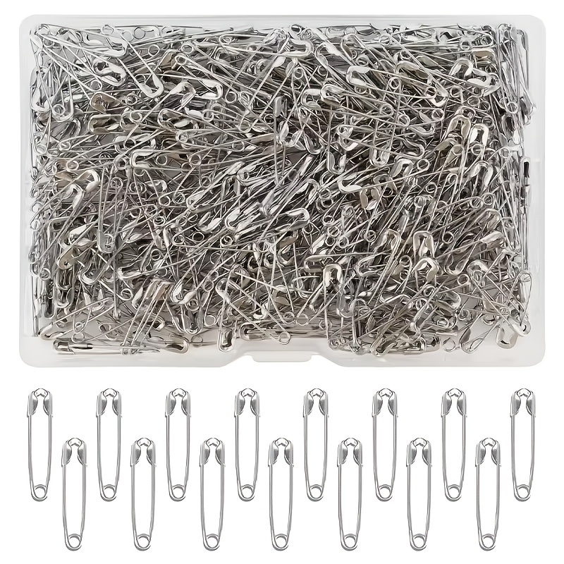 TEMU 500pcs 20mm Mini Safety Pins, Stainless Steel Safety Pins For Clothing Repair, Sewing Diy Crafts & Garment Fixing Supplies