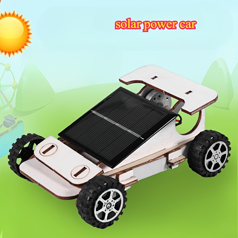 coche solar de madera para experiments científicos y enseñanza, regalo ideal para fiestas detalles 0