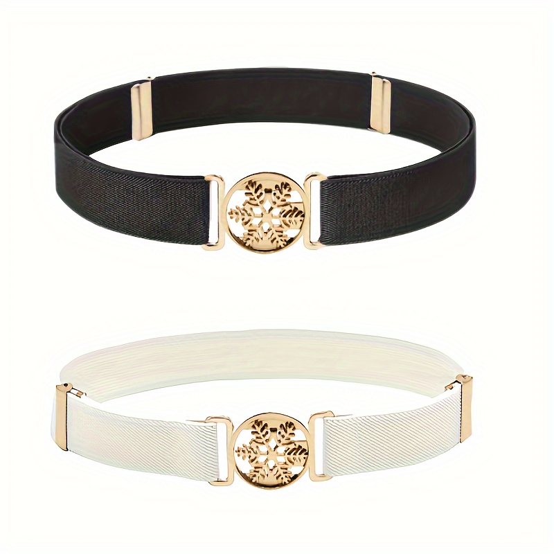 2-pack Snowflake Belts, Adjustable Length, Fashion Belt For, Belt For Jeans And Dresses, Christmas Gift