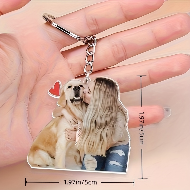 2d Flat, A Customizable Acrylic Keychain With 2d Flat Design - A Keepsake For Couples, Families, Pets, Lovers, - Suitable For Key Rings, Bag Decorations, Etc., 2d Flat