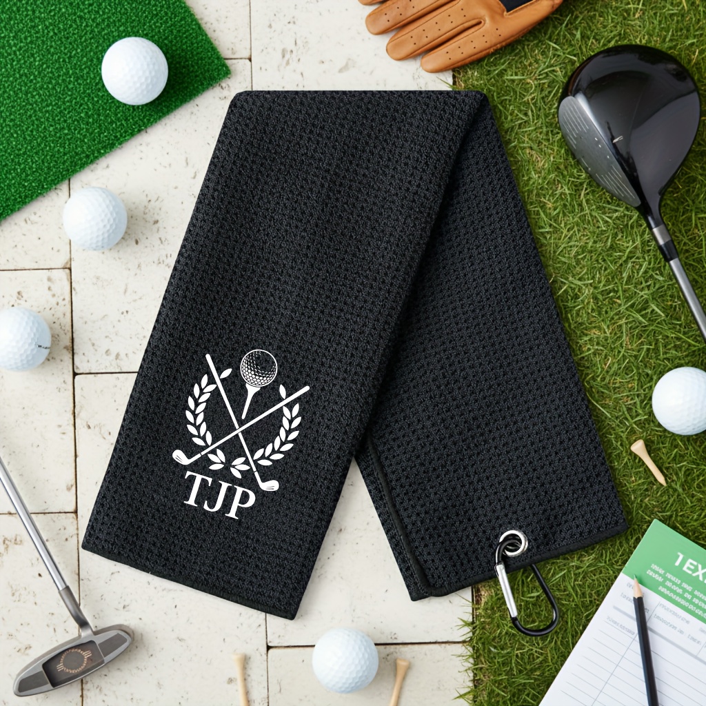 TEMU Custom Personalized Golf Towel - Customizable With Printed Golf Club Designs And Personalized Names, 2025. For Fathers, Groomsmen, Retirees,