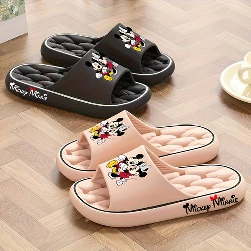 mouse unisex eva slippers soft comfortable non slip indoor outdoor house shoes with ventilation holes slip for women men black white couples slippers house slippers