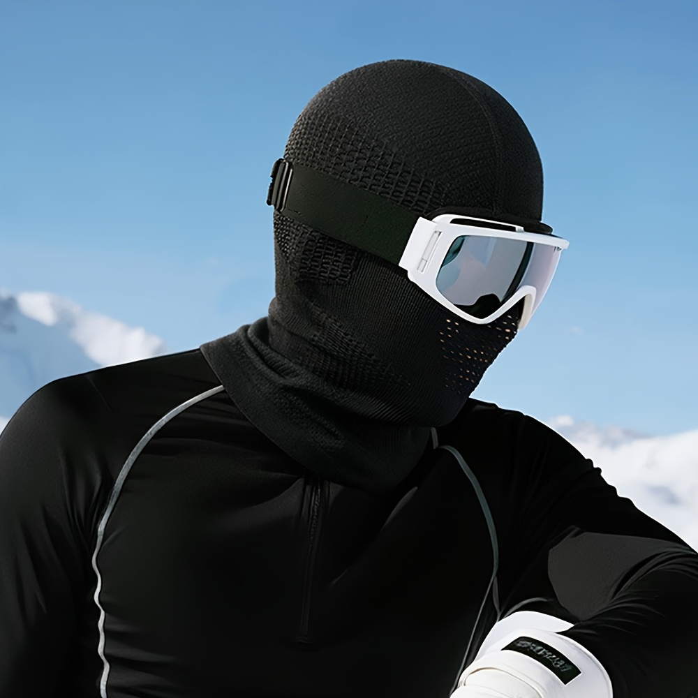 Image of Winter New Warm Balaclava Hat Men's Women's Elasticity Breathable Cycling Full Face Mask Outdoor Sports Running Hiking Fishing Skiing Mask, Men'-proof Motorcycle Mask