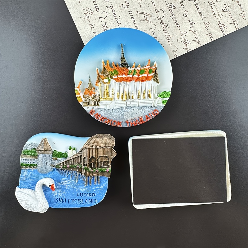 world landmarks fridge magnet pvc resin travel souvenir Temu United Kingdom
