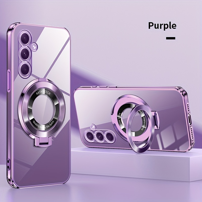 Image of Cd Bracket Electroplated Phone Case - Drop Protection And Compatible With A05/a13/a14/a15/a23/a32/a33/a34/a35/a52/a53/a54/a55/s21 Fe/s22 Ultra/s23/s24/4g/5g Series Cases