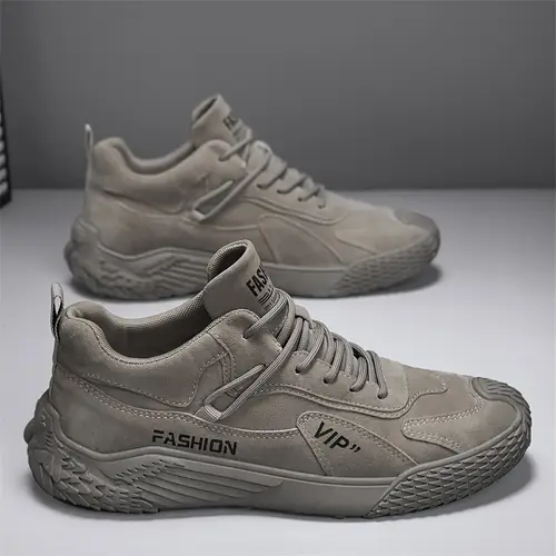 남성용 빈티지 스타일 로우탑 스니커즈, 단색 레이스업 캐주얼 신발, pu 갑피, 패브릭 안감 & 깔창, 사계절 내내 내구성 있는 pvc 밑창, 견고한 트레드 디자인, 베이지 색상, 남성용 레트로 스트리트웨어