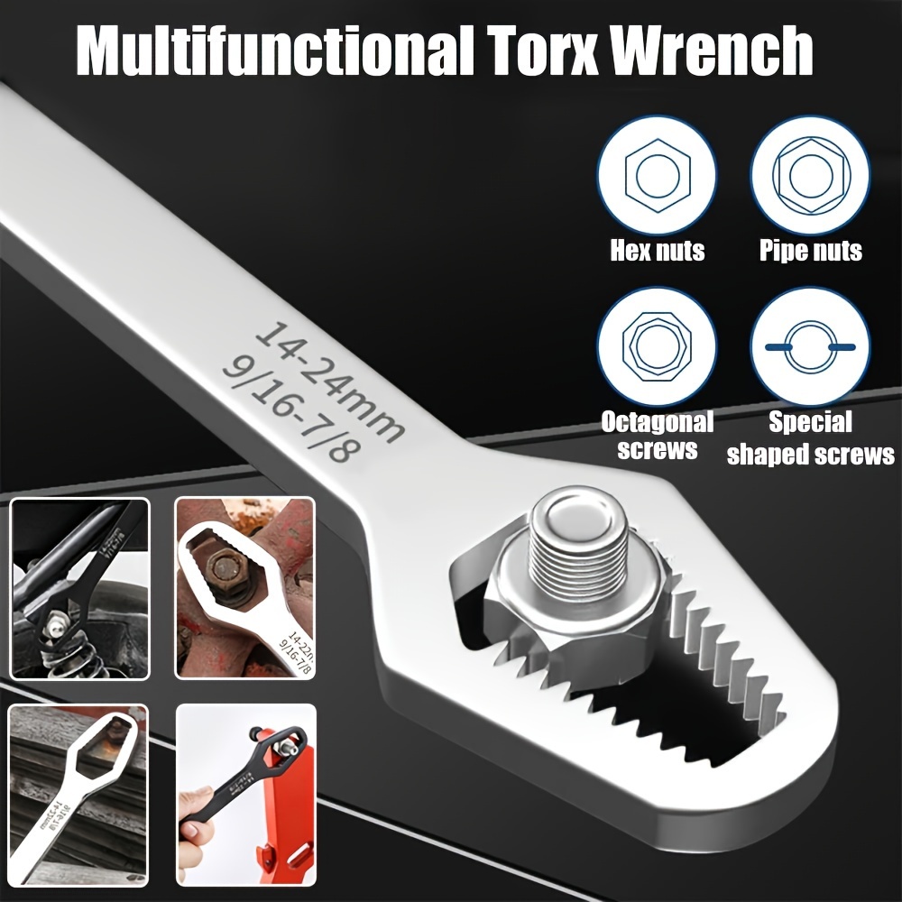 

Upgrade Your Toolbox With This Universal Double-head Torx Wrench - Adjustable From 3-17mm!