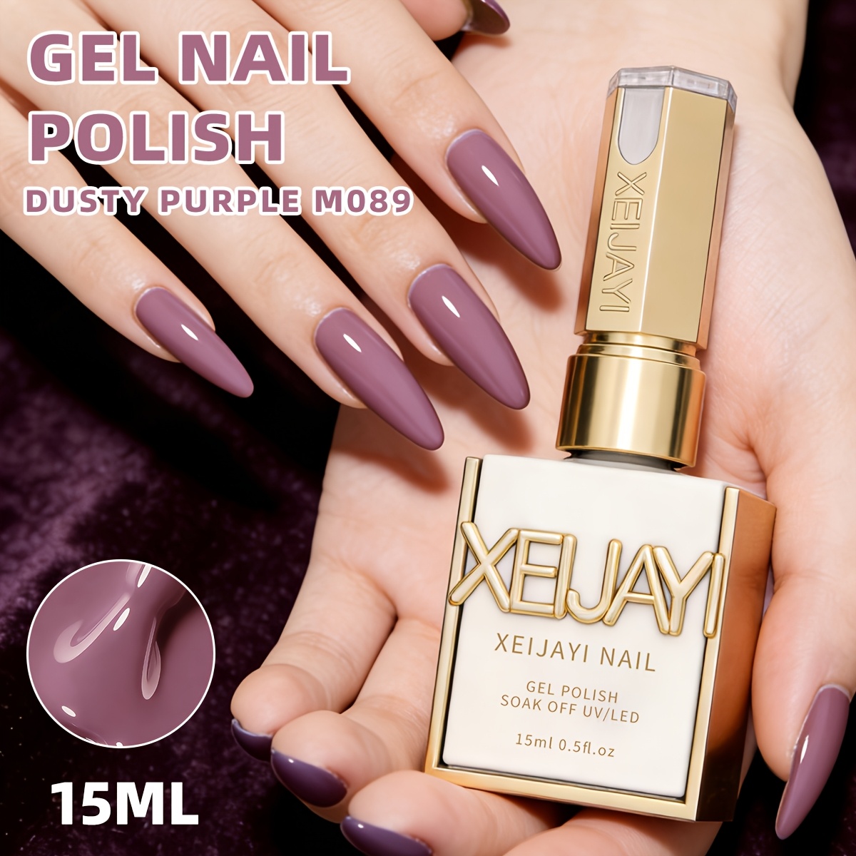 Image of 1pc Xeijayi /led Gel Nail Polish Suitable For & Diy, /korean Style /led Soak-off Polish, /led Compatible Gel For Nail Art, Color Gel For Women