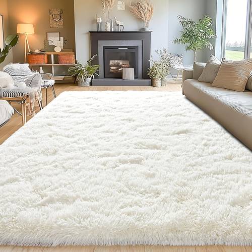 1pc solid color minimalist morandi series plush fluffy carpet for living room and bedroom ultra soft carpet suitable for living room modern fluffy carpet home decoration aesthetics