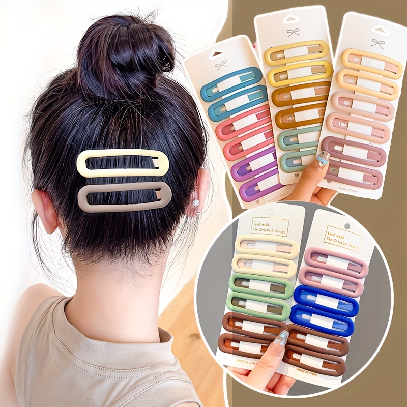 

6pcs Non-slip Hair Clips For Women - Simple And Stylish Headwear Accessories For Bangs, Back, And Side Hair