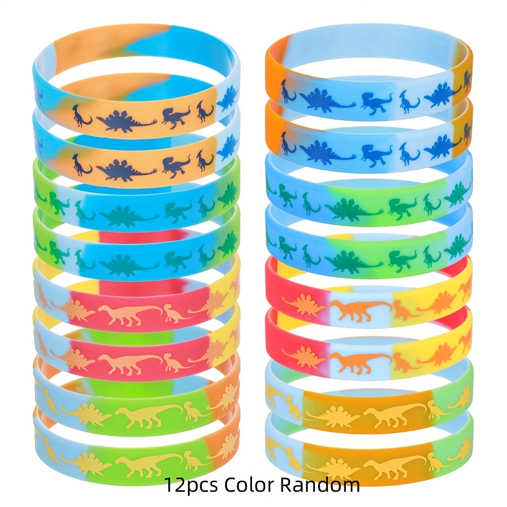 Gift For Her/him 12pcs Silicone Cartoon Anime Bracelets | Random , Ideal For Halloween, Christmas, New Year Gifts