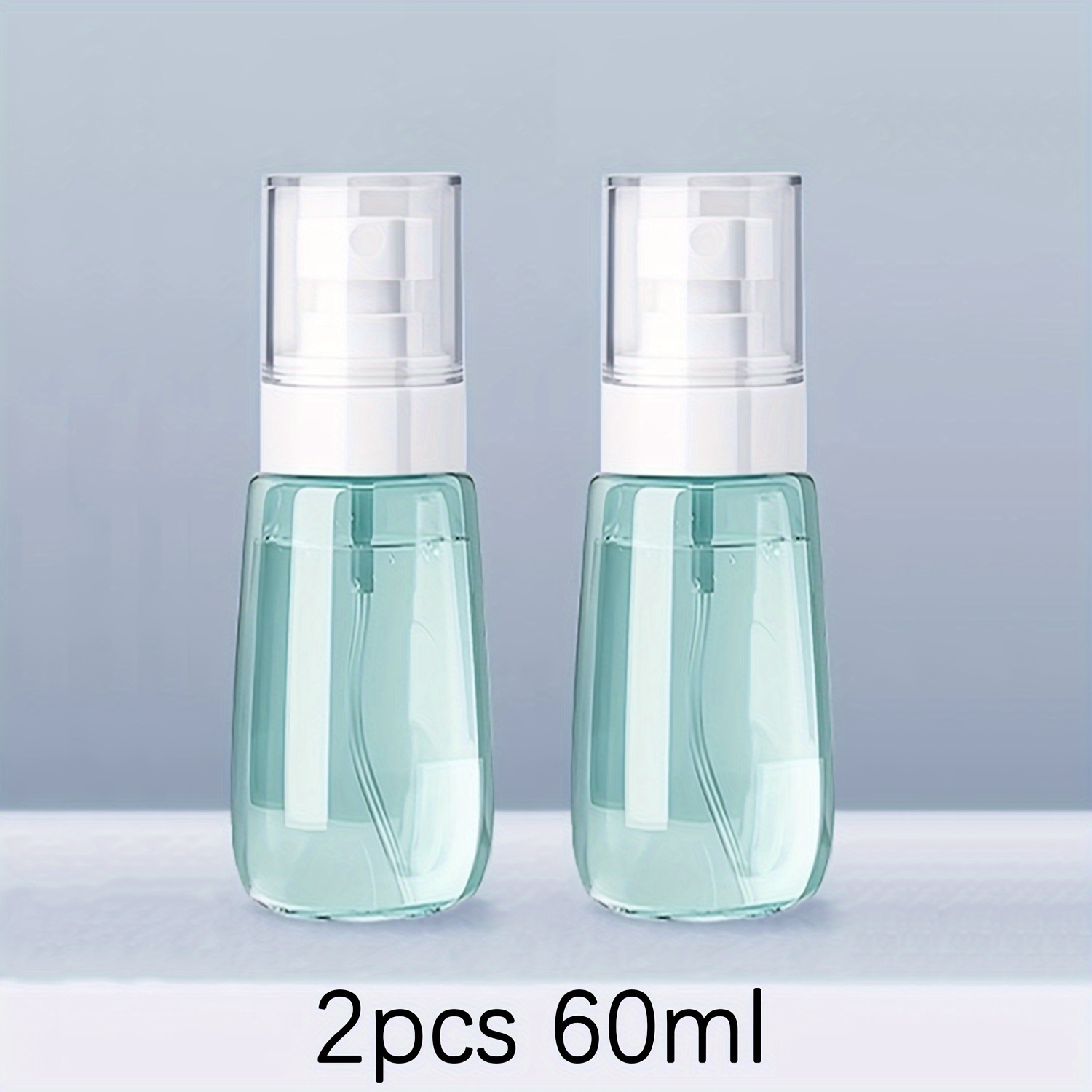 TEMU 2 Piezas de Botellas de Spray Transparentes Portátiles para Viaje, Dispensadores de Perfume de 30/60/100ml