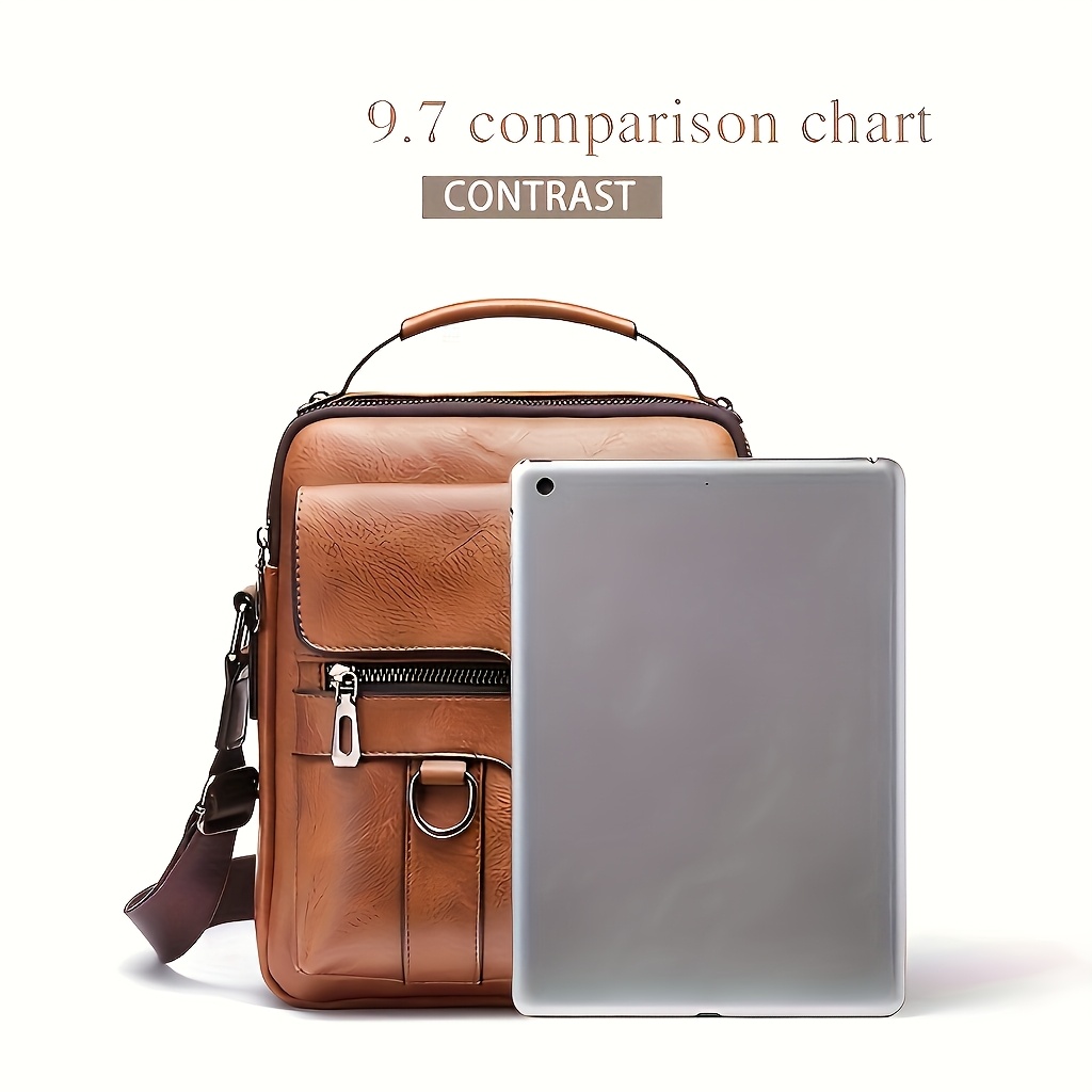 2025 new mens genuine leather crossbody bag shoulder bag vintage handbag business bag   in   Product details 2