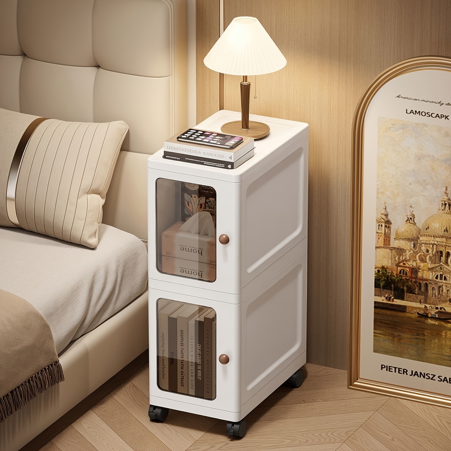 Plastic Multi-Layer Foldable Storage Cabinet for Bathroom