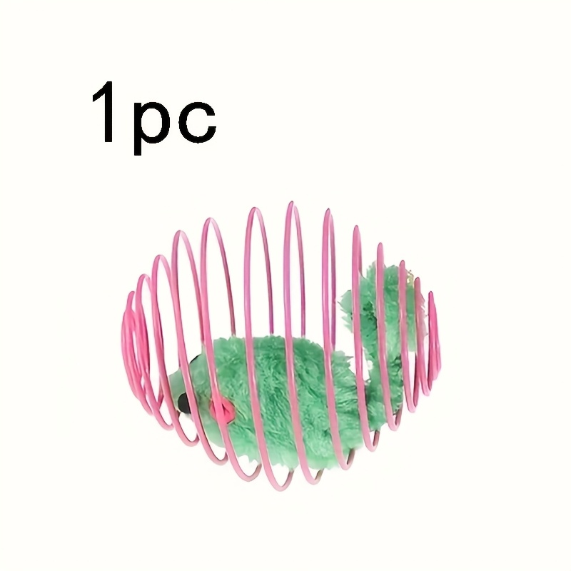 1pc Colorful Spring Toy Entertained With Interactive & Mouse Toys!
