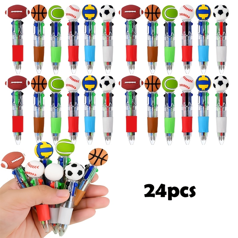 sport party favors 4 in 1 ballpoint pens 0 5mm retractable sport theme pens for sport lover novelty gifts   holiday gifts school supplies