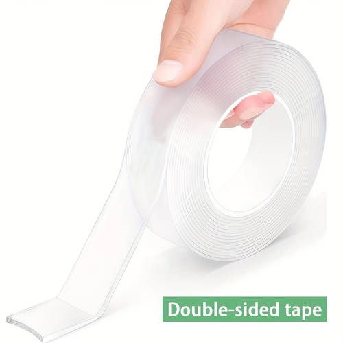 Strong Double Sided Tape, Reusable Traceless Strong Tape Strips, Multi-Purpose Removable And Washable Transparent Paste Nano Tape For Pasting Home/Office/Car Items