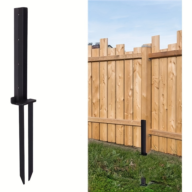 

1pc Fence Post Repair Kit, Heavy Duty Retainer Anchor, Grounding Nail For Repairing, Fence Door Post Or Mailbox