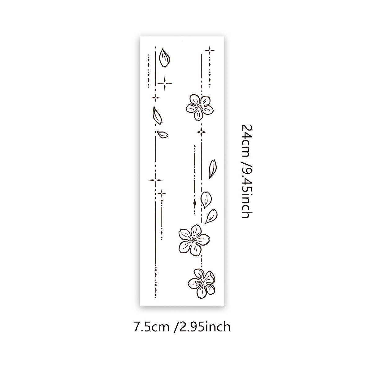 2pcs Sexy Waterproof Body Art Temporary Tattoos for Women. Black Moon, Flower, And Leaf Patterns Spine Tattoos, Can Be Used On The Arms, Shoulders, Back, And Legs. Perfect for Holiday, Parties, Weddings, Vacations. Gifts.Body Decorations.