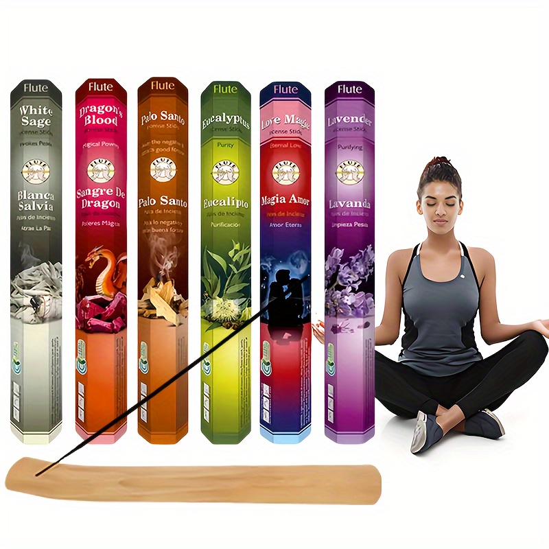 120 Incense Sticks - 6 Premium Fragrances: , , , Lavender, Love, And Peruvian Palo . Ideal For Yoga, Meditation, And Home Or Office Decoration. Includes Incense Holder