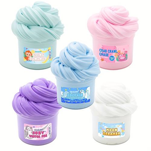2 37oz cloud fluffy butter slime kit mud toys polymer antistress charms putty soft stretchy slime supplies party favors education birthday gifts