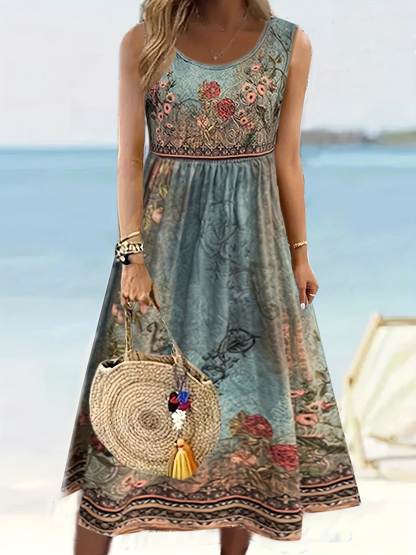 fit and flare midi dress with v neck Annabella Long Sleeve V-Neck Dress