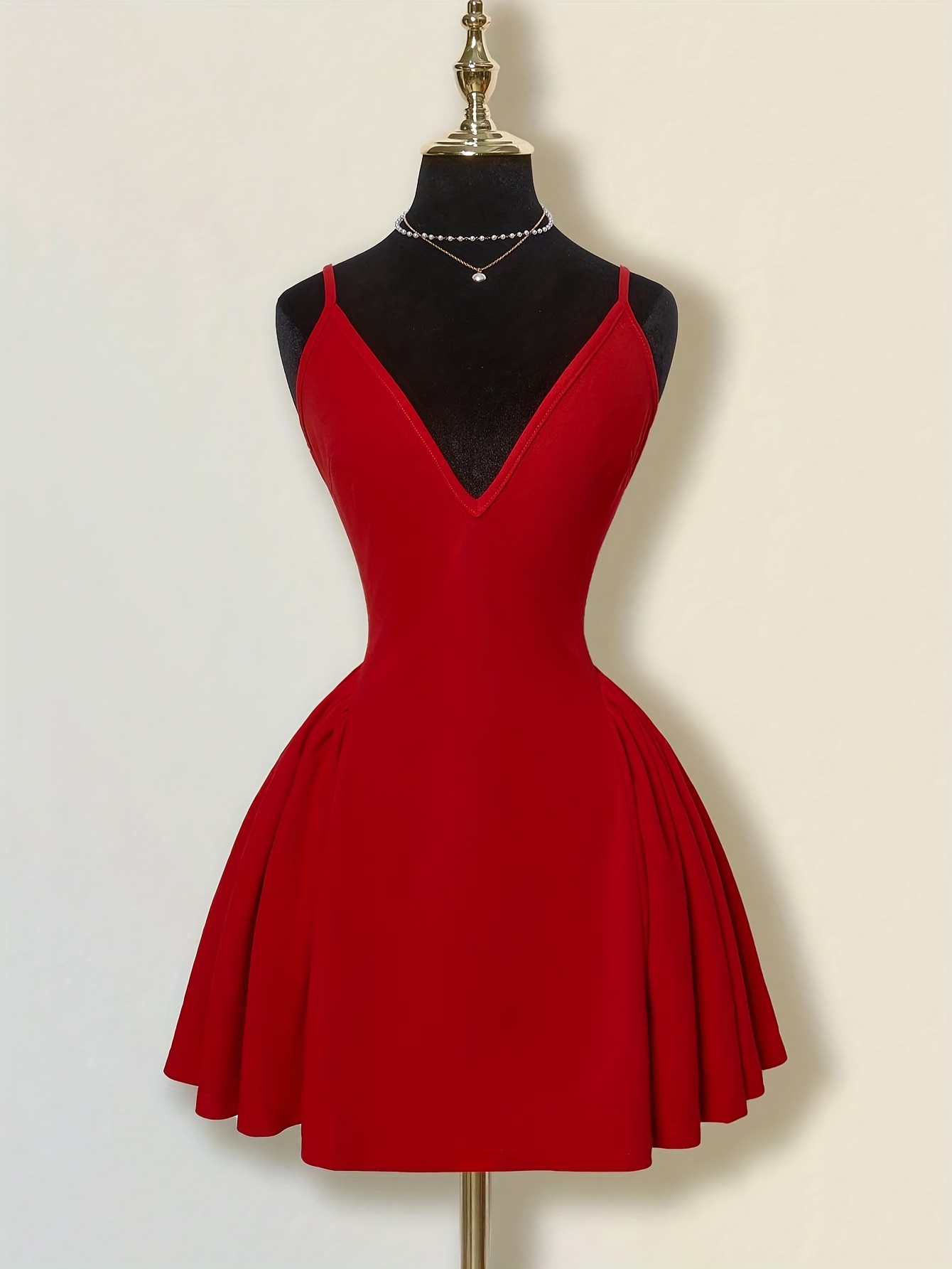 strapless open back dress Red 1960s Strapless Sequined Dress main image 1