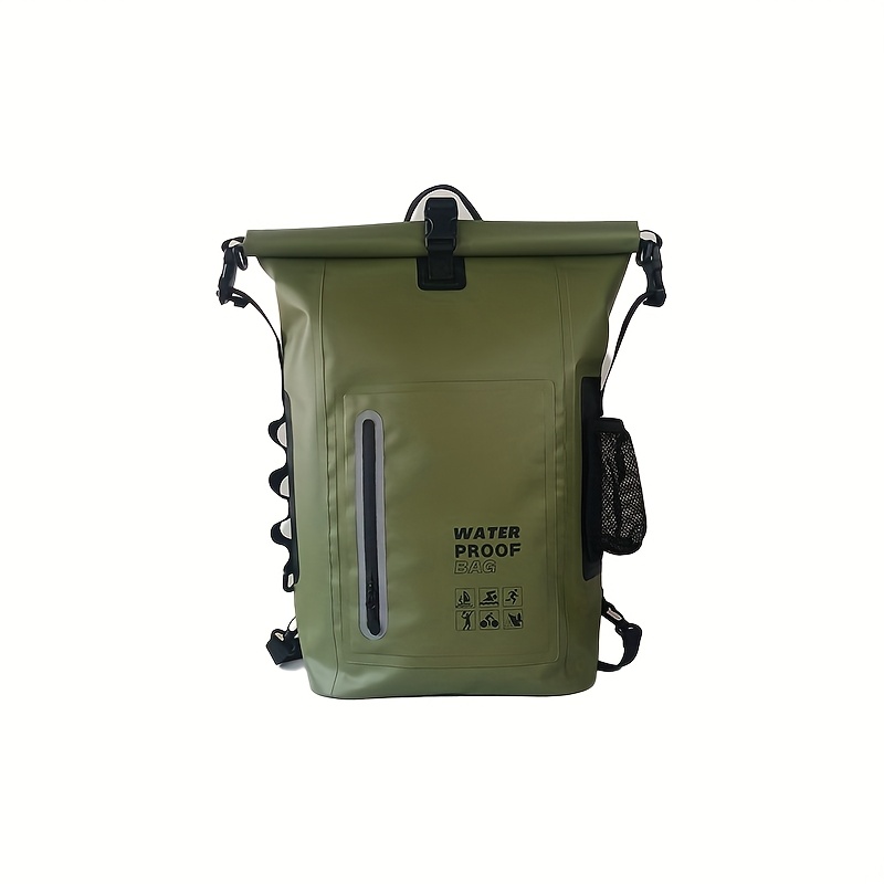 25l Pvc High Quality Backpack, Large Capacity Outdoor Hiking Bag, Dry Bag, Suitable For Beach, Canyoning, Rafting, Hiking, Kayaking, Boating, Surfing, Outdoor Sports Gear