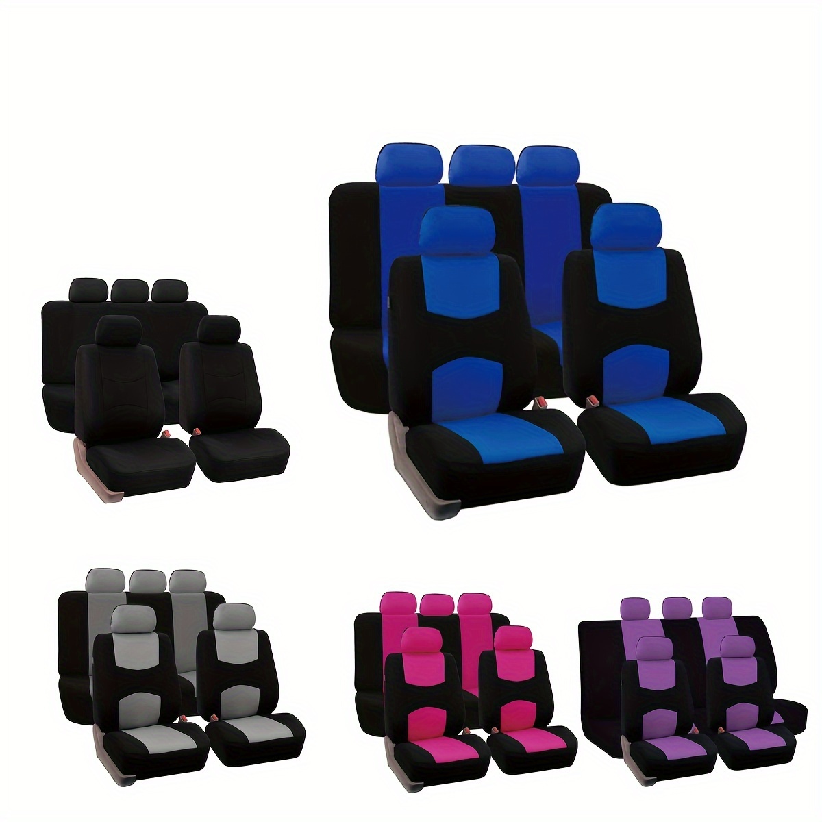 

5-seat Car Seat Covers, Car Front Rear Seat Protector Covers For Car Accessories For Men & Women