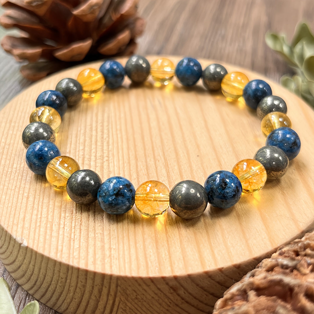 Wealth-Attracting Natural Crystal Bracelet, Good Luck Charm