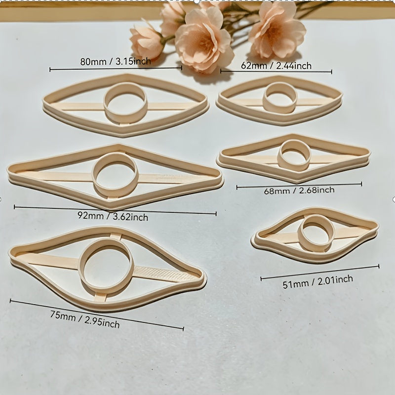 TEMU 6pcs Coupe-pâte, Outils de fabrication de cadeaux faits main, Convient pour les marque-pages faits main, Pendentifs de bijoux, Outils d'art en