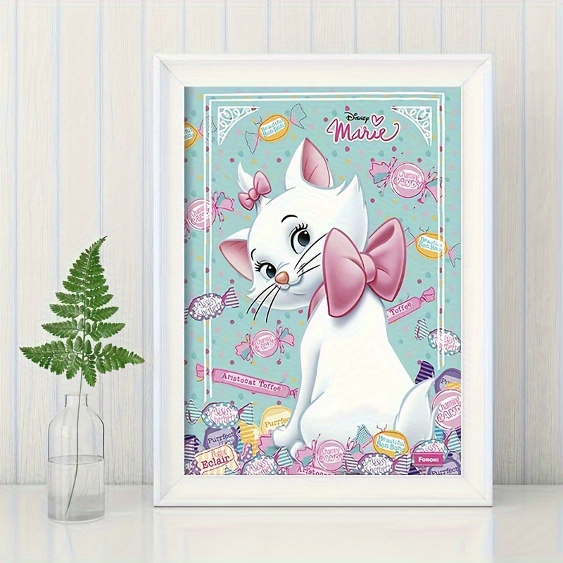 

Kit de peinture diamantée UME Cartoon avec diamants ronds - Art de la mosaïque de Marie Cat 5D DIY pour la décoration intérieure, 30x40CM