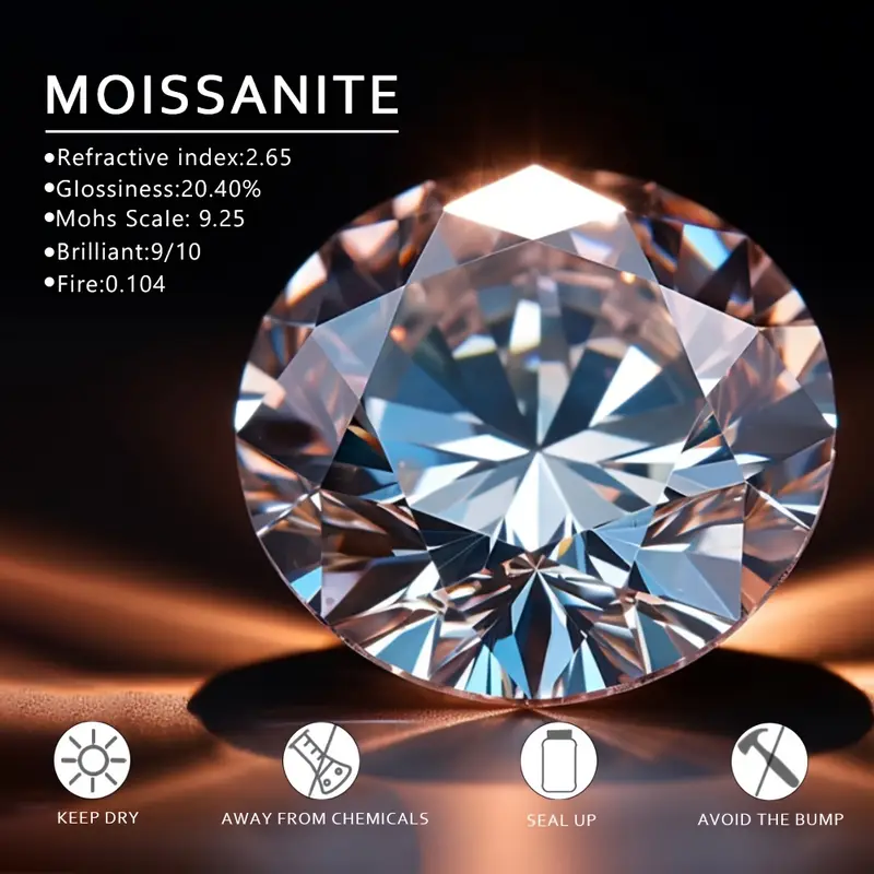 1ct moissanite dangle earrings moissanite 925 sterling silver 6 prong earrings suitable for women valentines day gift christmas gift Product details 0