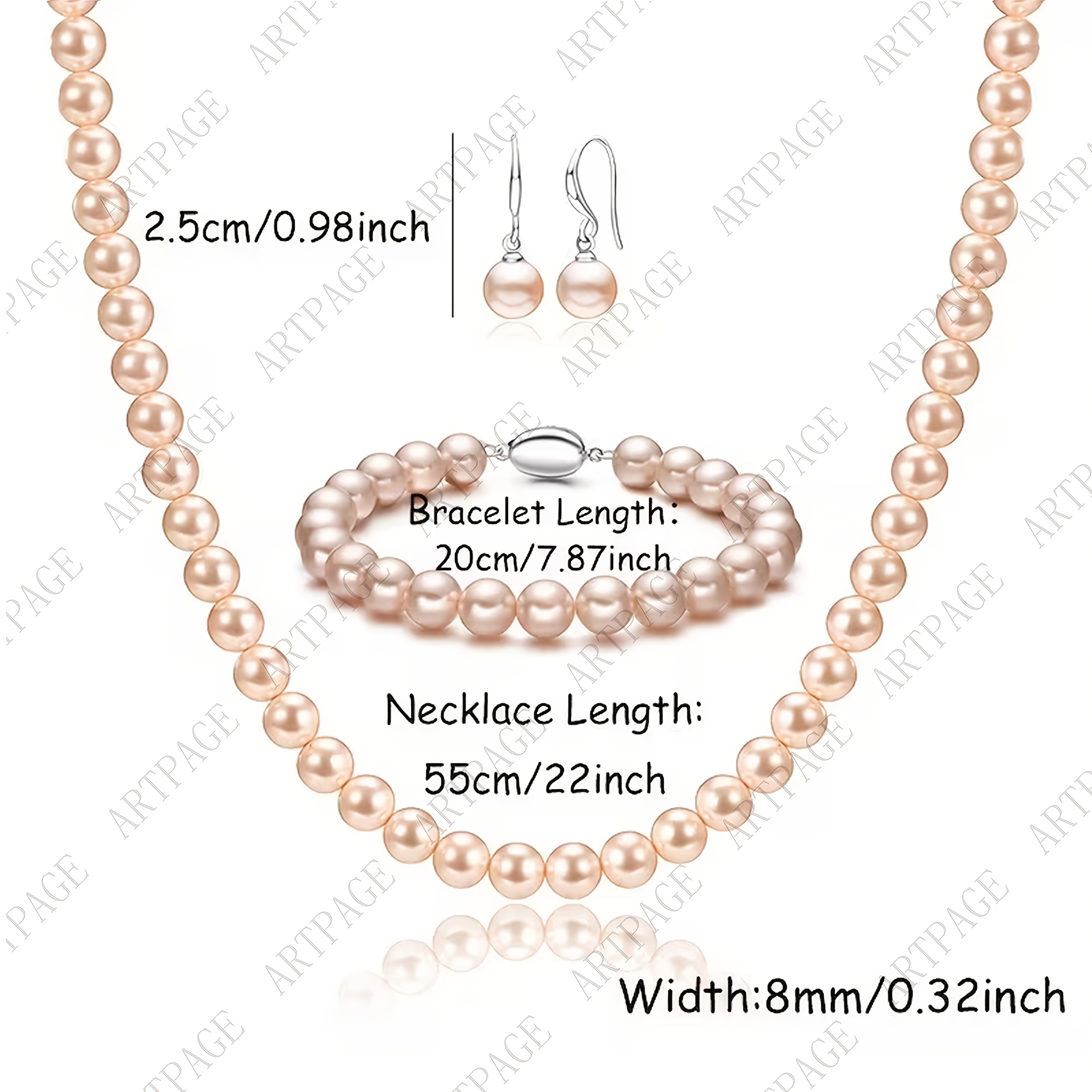 Image of 925 Sterling Women's Jewelry Set Natural Pink , Bohemian Style, Wife, Birthday, Gift, Mom Mother's Day Gift, Exquisite Gift Box