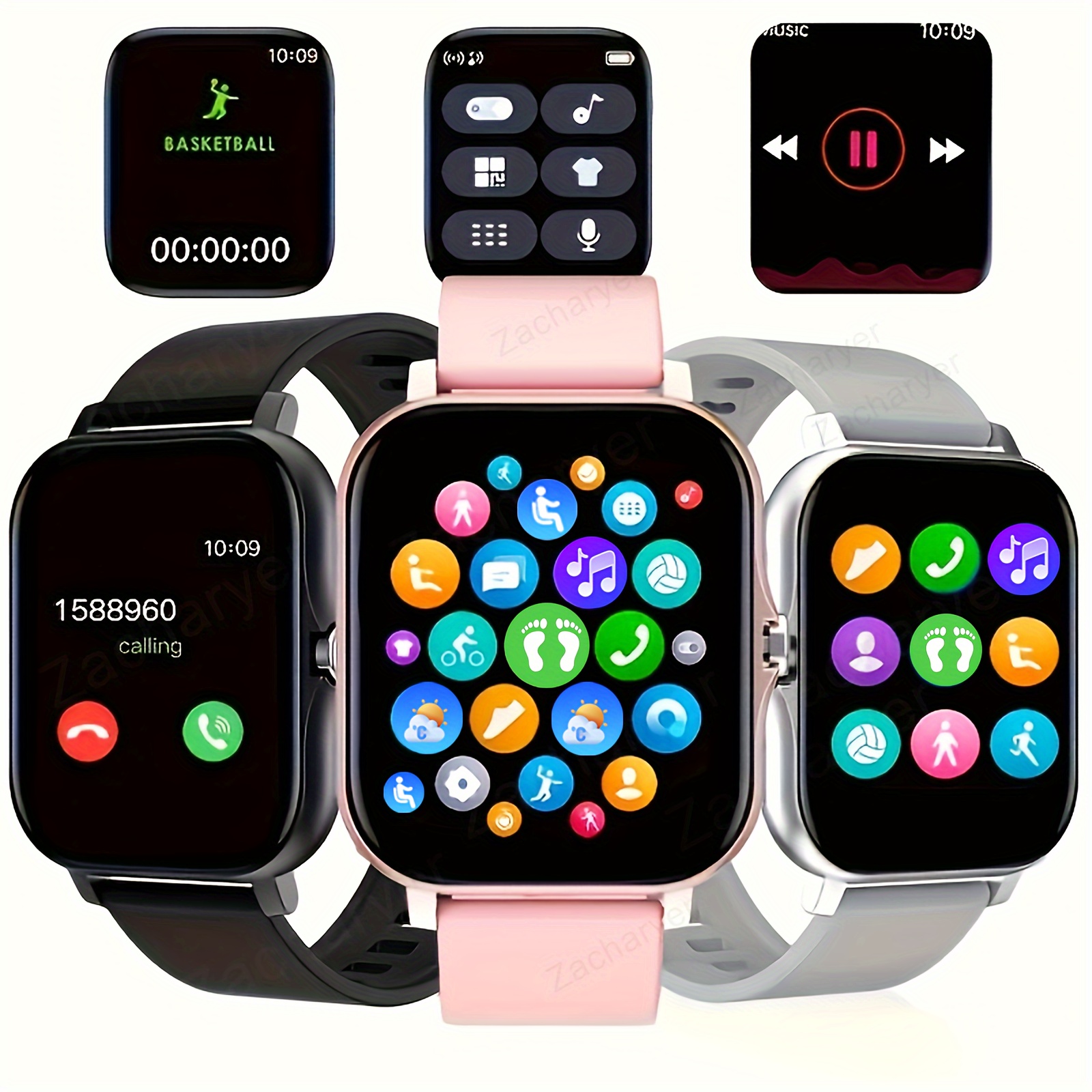 

Smart Watch With Wireless Calling, Call Reminders, Music Control, Compatible With Android And Iphone Systems.