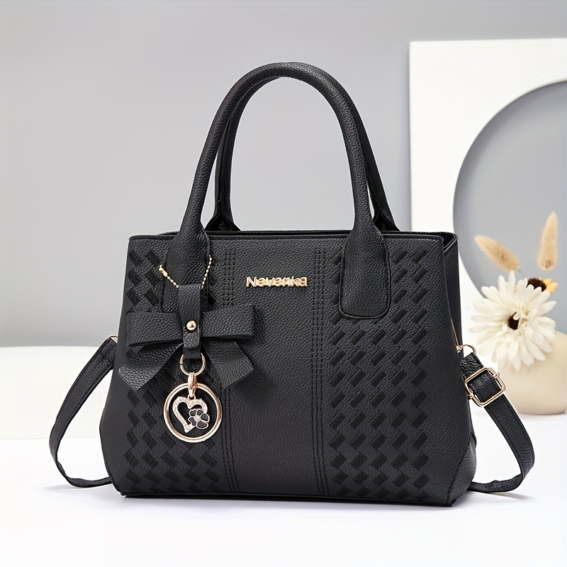 

Elegant Women's Fashion Handbag, Casual Pu Tote Bag, Simple Texture Shoulder & Crossbody Bag