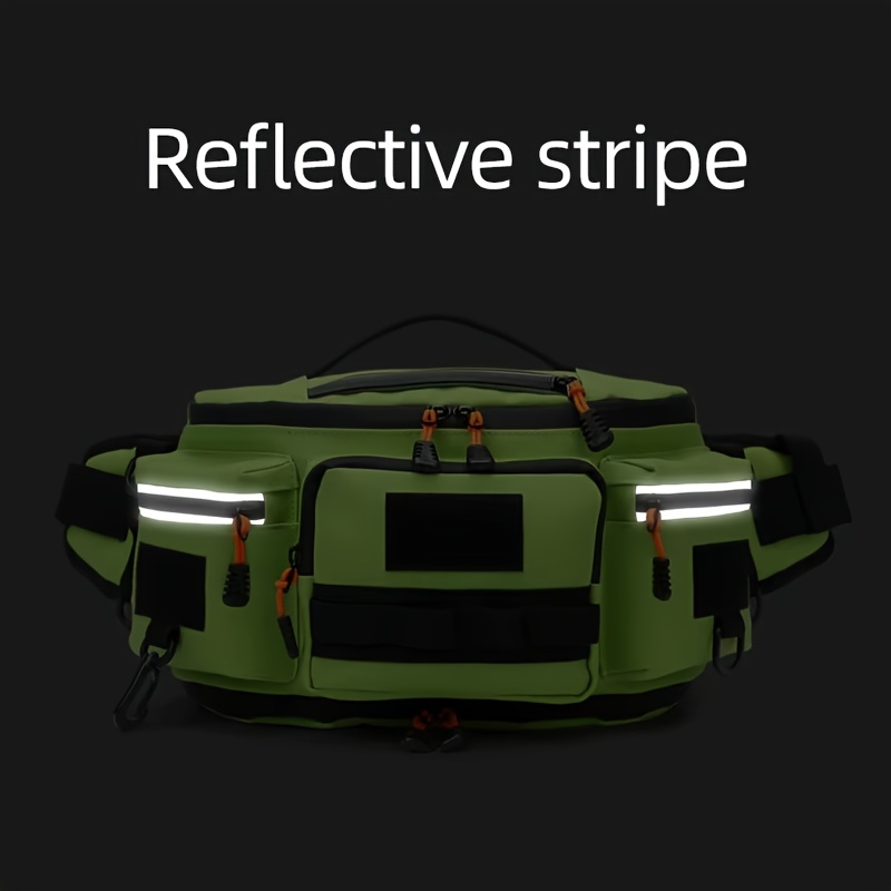 [Fishing Waist Bag] Fishing Waist Bag Outdoor Lure Fly Fishing Bag Multifunctional Waist Bag Multiple Carrying Modes Daily Travel Crossbody Bag Outdoor Sports Training Gym Bag Cycling Bag-B