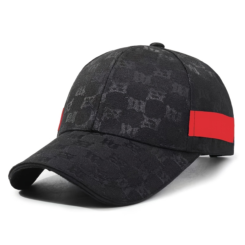 TEMU Casquette de baseball unisexe assortie pour couple, simple, à visière rigide bec de canard avec lettrage tendance, et polyvalente