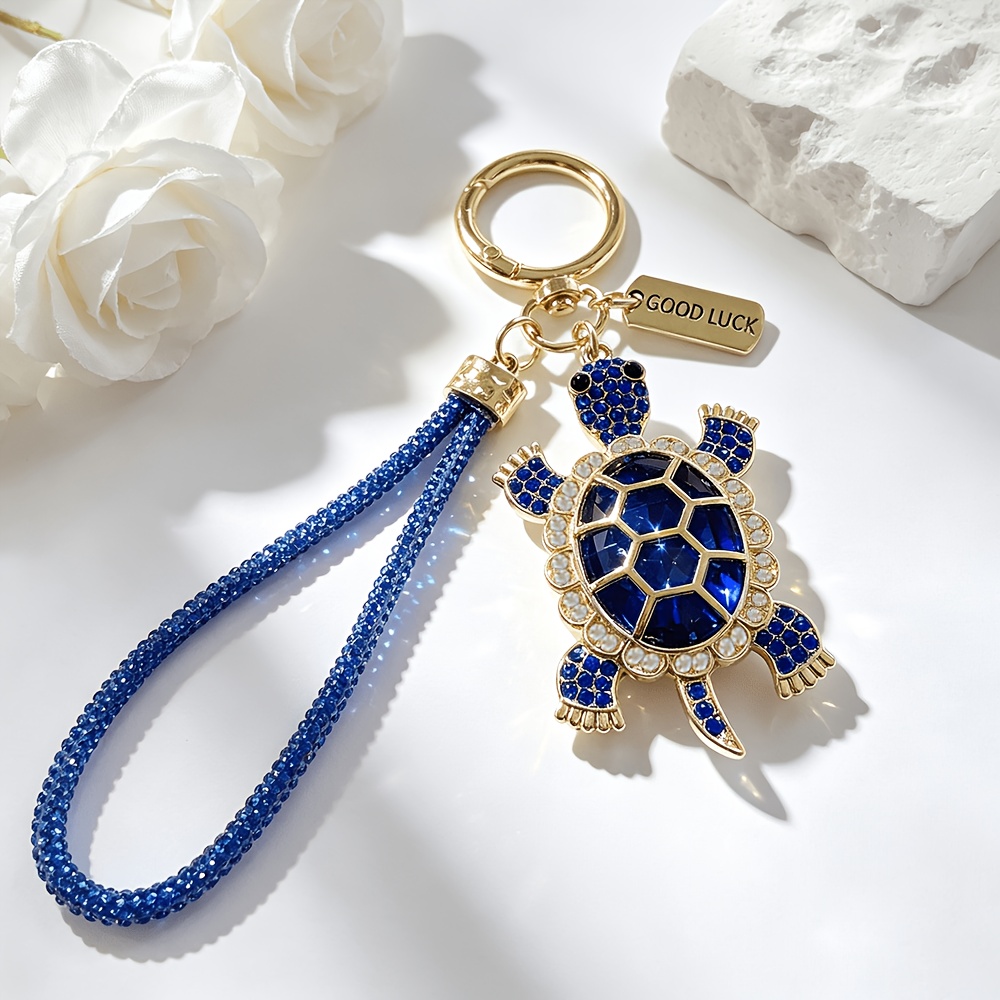 Imitation Crystal Turtle Keychain for Women, Cute Animal Charm