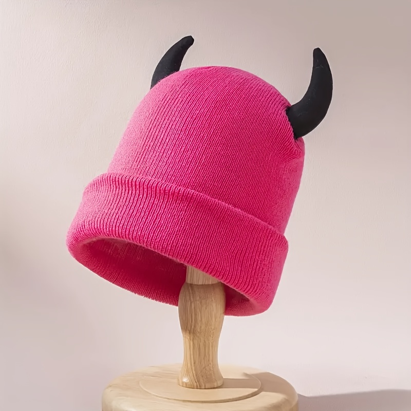 Beanie with Funny Little Devil Ear Decorations